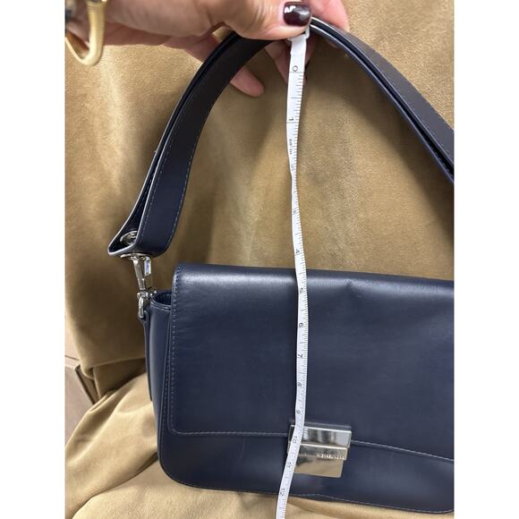 NWT Michael kors quiet designer Shoulder Leather Navy Blue - Picture 12 of 13